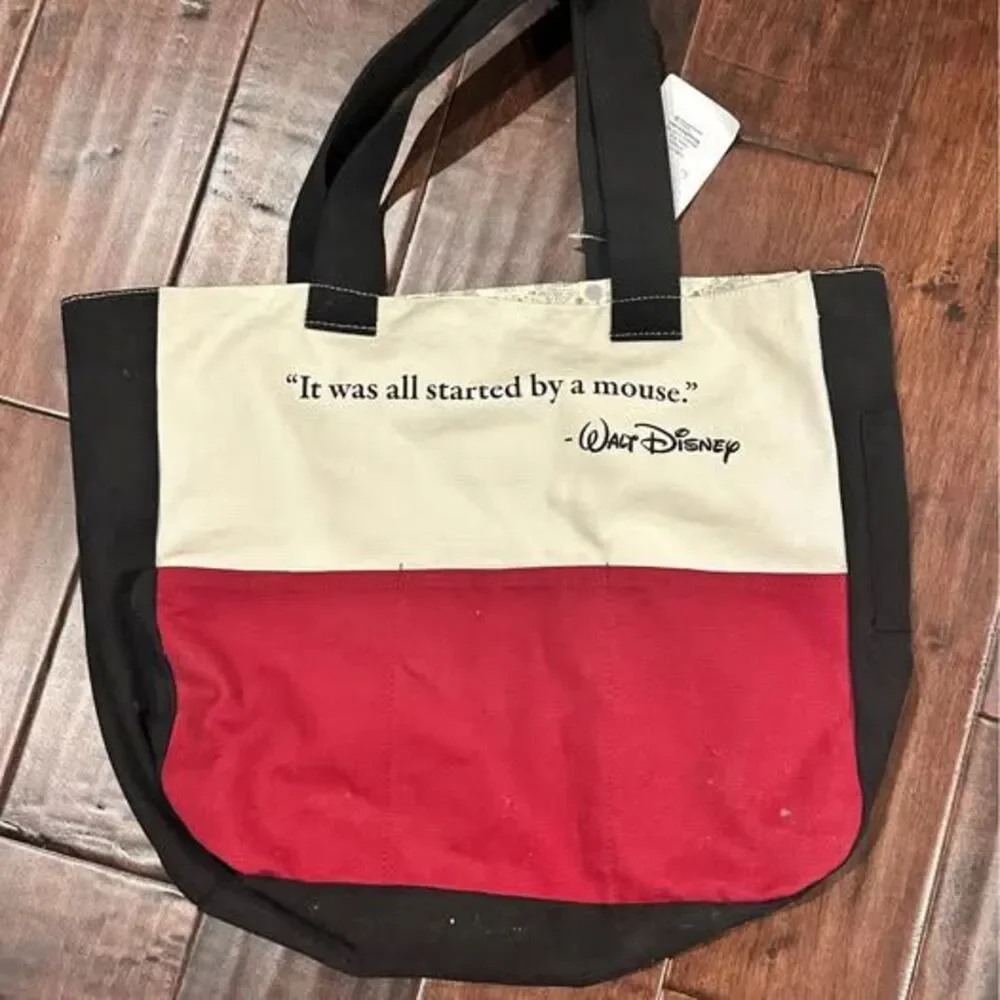 Disney Mickey Mouse Canvas Shopping Bag NEW